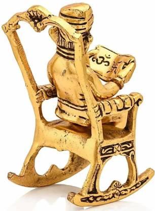 ShreeGyaan™ Golden Statue Reading Ramayan Showpiece