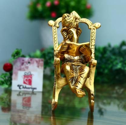 ShreeGyaan™ Golden Statue Reading Ramayan Showpiece