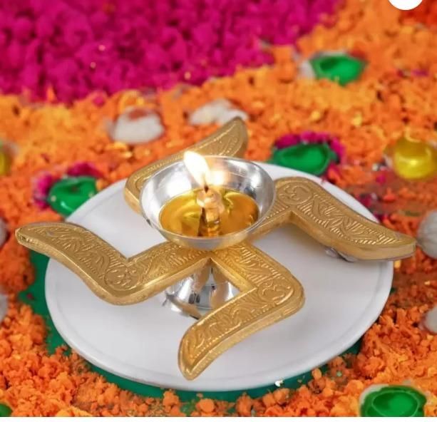 DivyaGlow™ Swastik Diya