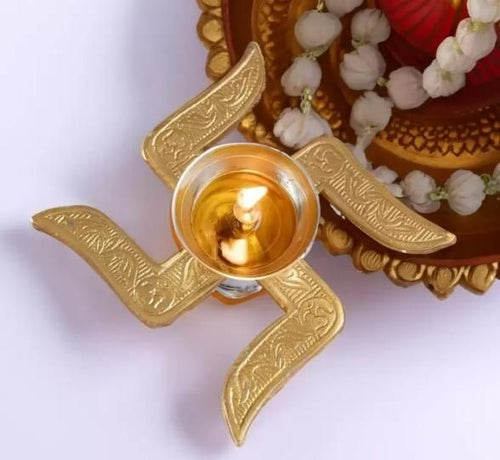 DivyaGlow™ Swastik Diya