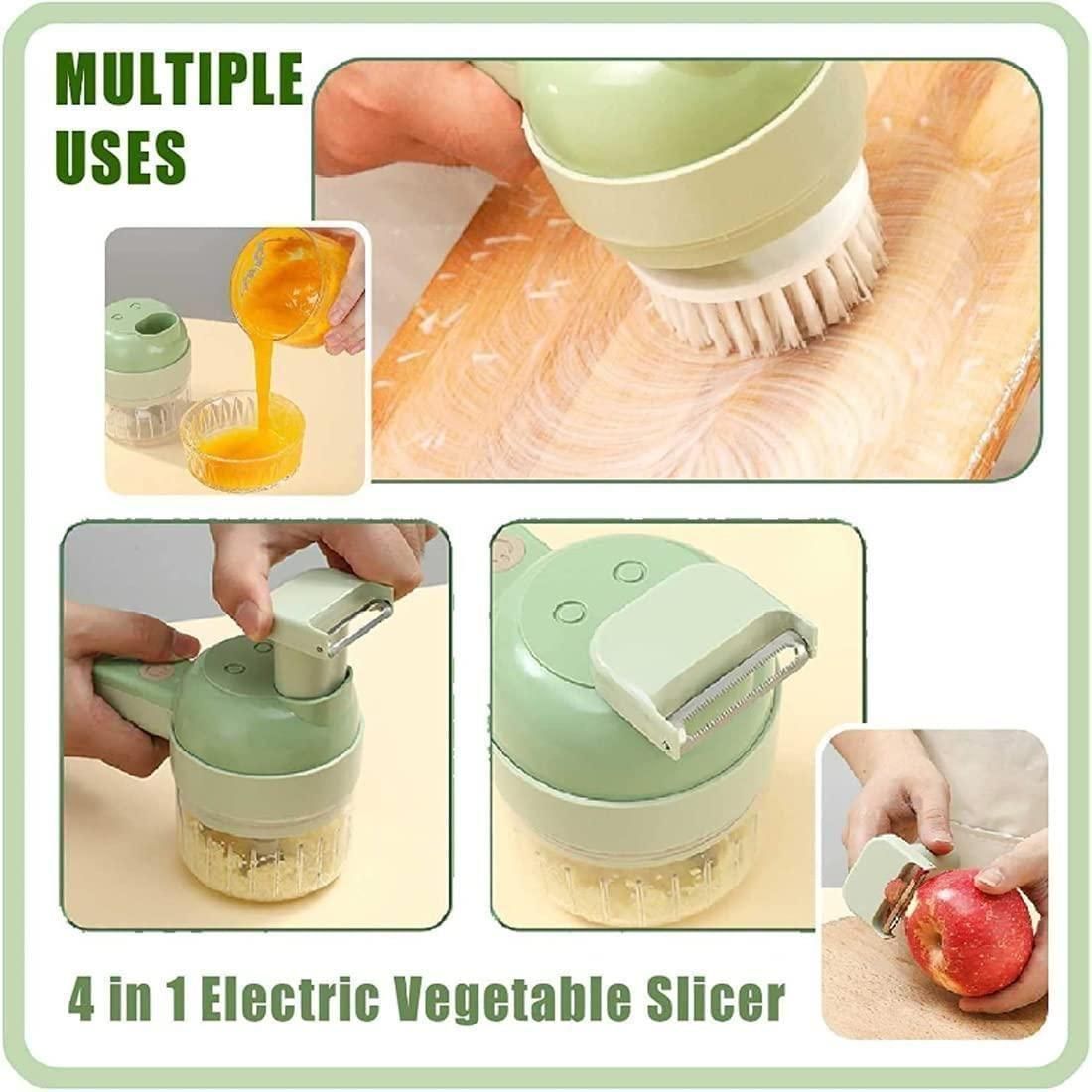 MultiChop™ 4 in 1 Portable Electric Vegetable Cutter Set
