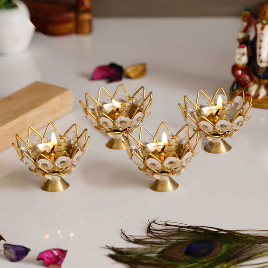 GlowLotus™ Tea Light Holders Set of 4
