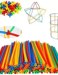 Colorful Straw Educational Building Smart City Blocks for Kids