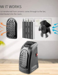 Handy Electric Heater Plug-In Heater, Mini Heater, Portable Room, Office, Bedroom Heater