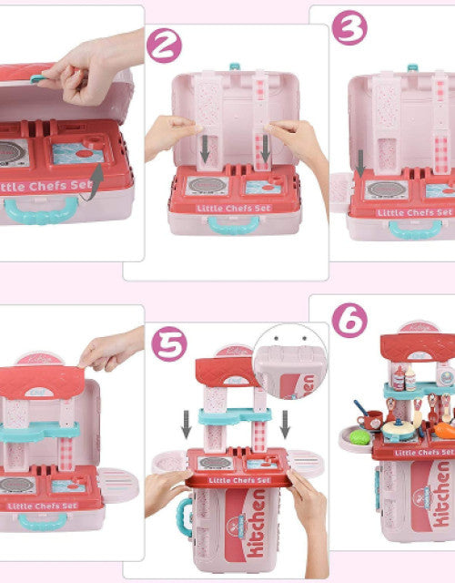 Kitchen Set for Girls with Cooking Utensils Combo Items