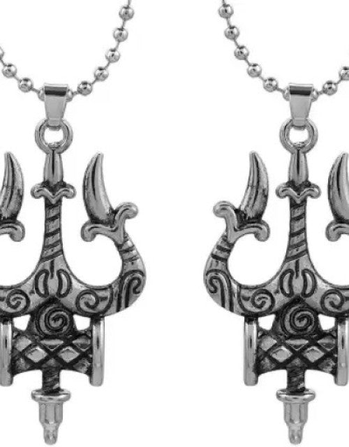 Sterling Silver Stainless Steel Pendant ( Pack Of 2 )