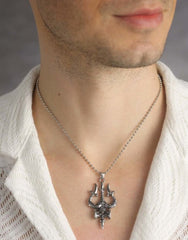 Sterling Silver Stainless Steel Pendant ( Pack Of 2 )